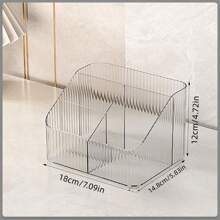 1 个化妆品收纳盒，透明亚克力储物架，化妆品收纳架，收纳篮，桌面收纳盒，化妆刷架，香水收纳盒，透明塑料储物箱，适用于假日海滩、浴室收纳、卧室收纳，大容量 - 無色 - 查看 10