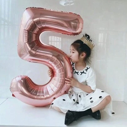 16/32 Inch Rose Gold Jumbo Number Balloons Huge Giant Balloons Foil Mylar Number Balloons For Birthday Party,Wedding, Bridal Shower Engagement Photo Shoot, Anniversary,Number Foil Rose Gold Silver Discolor Digital Shower Supplies Balloons Birthday Party Decoration