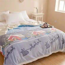 1 chăn Giáng sinh có hình ông già Noel, cây thông Noel và nhiều họa tiết Giáng sinh khác nhau, ấm áp và thích hợp làm quà tặng ngày lễ, chăn lông cừu hình bông tuyết cho phòng ngủ, phòng khách, cắm trại, khách sạn. Chăn hai mặt có lông cừu hình bông tuyết ở mặt A và lông cừu non ở mặt B. - Xám - Xem 4