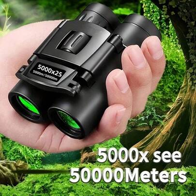 1pc Outdoor 5000x25 Portable Adult Binoculars, High-Definition Long-Range Binoculars, Durable FMC BAK4 Prism Professional Binoculars, Suitable For Concerts, Birdwatching, Hunting, Camping, Hiking And Other Daytime Activities. A Perfect Gift For Christmas, Halloween And Other Holidays!
