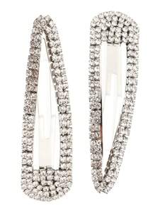 2个/3个/4个装女士水钻发夹 时尚甜美社交名媛BB夹 休闲侧夹 闪亮单线夹 发饰 爪夹 发卡 发夹，学习用品，派对，头部饰品 - 彩色 - 查看 8