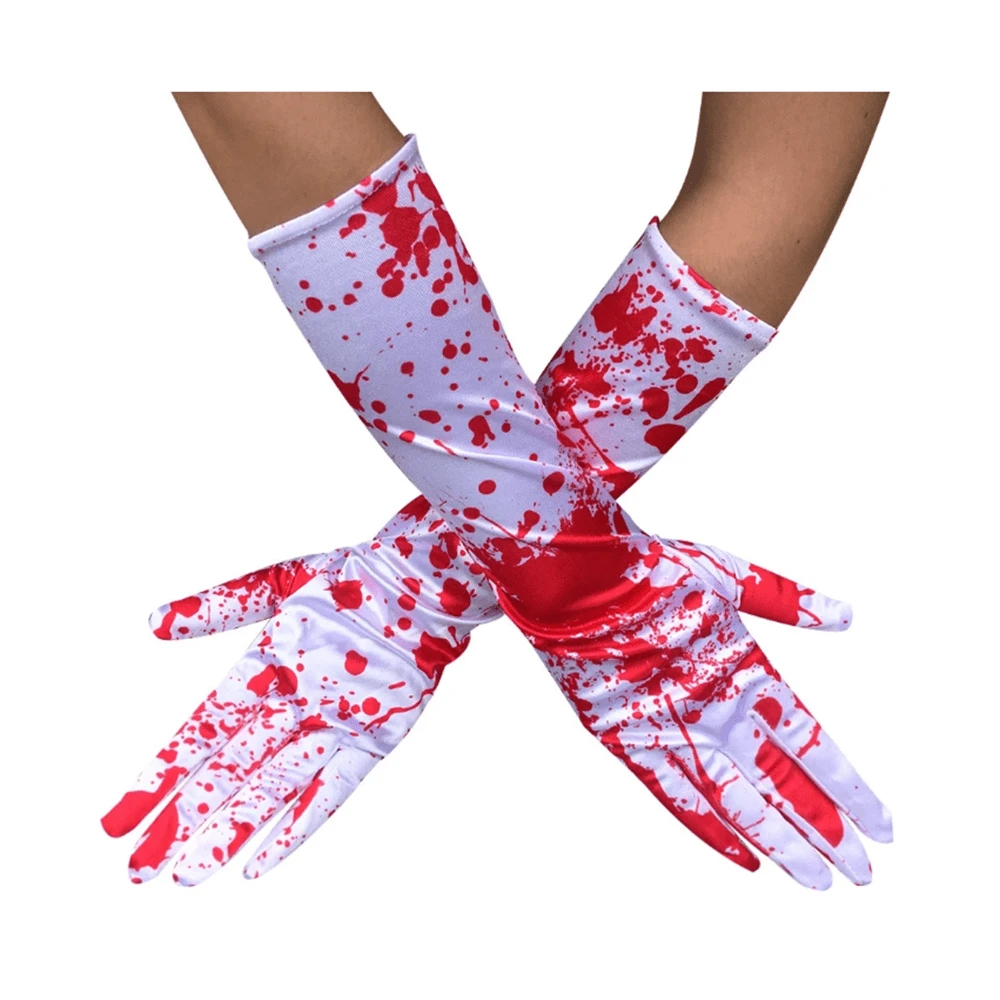 Blood Glove Halloween Party Costume - Đỏ và trắng - Xem 1