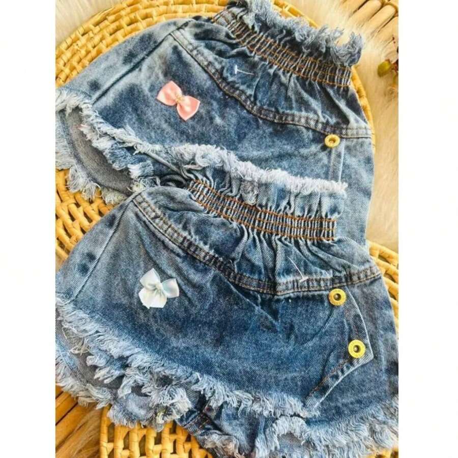 Shorts Skirt Jeans Children's For Girls Children's Girl's Clothing Summer - Nhiều màu - Xem 1