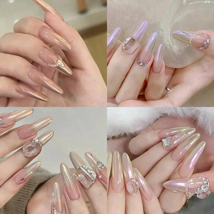 1 Bottle 0.3g Nail Art Magic Mirror Powder SkyThemed Moonlight Powder