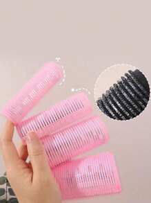 Penjepit Alis - Set Penjepit Rambut Bervolume dengan Warna Murni dan Gaya Tetap - Penjepit Rambut Berongga Perekat Sederhana. Tidak Perlu Pemanasan untuk Mengeriting. Cocok Digunakan di Salon Rambut, Musim Kembali ke Sekolah, dan Liburan. - Berwarna merah muda - View 5
