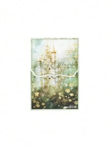 50 Pieces Of Retro Fantasy Material Paper, Non-Adhesive Handmade DIY Decorative Collage Background Material Paper Set, Flower And Animal Print Retro Handbook Essential Supplies - Multicolor - View 13