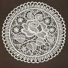 1pc Lace Embroidered Table Placemat, Decor Pad For Furniture, Photography Prop - Multicolor - View 10