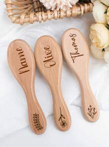 1 chiếc lược chải tóc khắc tên em bé/trẻ sơ sinh theo yêu cầu - Quà tặng độc đáo tùy chỉnh cho các bà mẹ mới sinh và trẻ sơ sinh, lông mềm, tay cầm tiện dụng, phù hợp cho bé trai và bé gái, quà tặng sáng tạo cho ngày lễ tình nhân đa chức năng, trang trí, chữ cái tinh tế, phong cách, thời trang cho bé, mềm mại, nhiều màu sắc, dễ thương, dễ thương, đáng yêu, độc đáo, kho báu tùy chỉnh, quà tặng cho bé, em bé dễ thương cho ngày thiếu nhi trở lại trường, quà lưu niệm tăng trưởng cho trẻ em tùy chỉnh, thoải mái dễ chịu - Màu Khaki - Xem 9