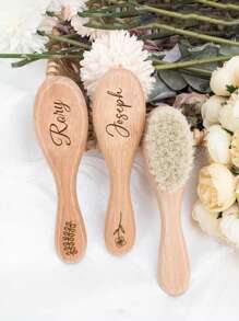 1 chiếc lược chải tóc khắc tên em bé/trẻ sơ sinh theo yêu cầu - Quà tặng độc đáo tùy chỉnh cho các bà mẹ mới sinh và trẻ sơ sinh, lông mềm, tay cầm tiện dụng, phù hợp cho bé trai và bé gái, quà tặng sáng tạo cho ngày lễ tình nhân đa chức năng, trang trí, chữ cái tinh tế, phong cách, thời trang cho bé, mềm mại, nhiều màu sắc, dễ thương, dễ thương, đáng yêu, độc đáo, kho báu tùy chỉnh, quà tặng cho bé, em bé dễ thương cho ngày thiếu nhi trở lại trường, quà lưu niệm tăng trưởng cho trẻ em tùy chỉnh, thoải mái dễ chịu - Màu Khaki - Xem 7