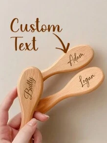 1 chiếc lược chải tóc khắc tên em bé/trẻ sơ sinh theo yêu cầu - Quà tặng độc đáo tùy chỉnh cho các bà mẹ mới sinh và trẻ sơ sinh, lông mềm, tay cầm tiện dụng, phù hợp cho bé trai và bé gái, quà tặng sáng tạo cho ngày lễ tình nhân đa chức năng, trang trí, chữ cái tinh tế, phong cách, thời trang cho bé, mềm mại, nhiều màu sắc, dễ thương, dễ thương, đáng yêu, độc đáo, kho báu tùy chỉnh, quà tặng cho bé, em bé dễ thương cho ngày thiếu nhi trở lại trường, quà lưu niệm tăng trưởng cho trẻ em tùy chỉnh, thoải mái dễ chịu - Màu Khaki - Xem 1