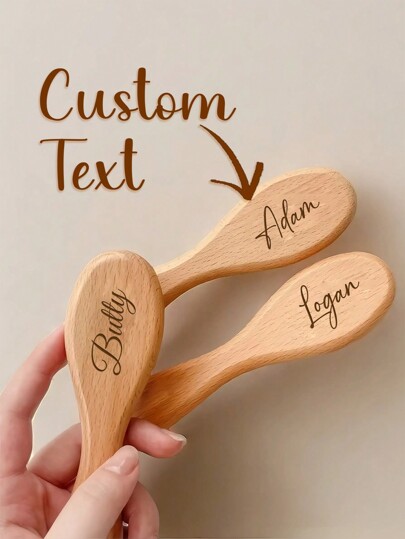 1pc Personalized Engraved Baby/Newborn Name Hair Brush - Unique Customized Gift For New Moms & Infants, Soft Bristles, Ergonomic Handle, Suitable For Baby Boys & Girls, Creative Present For Valentine's Day Multi-Functional, Ornamental, Letter Exquisite, Stylish, Baby Fashion, Soft Squishy, Colorful, Cute Kawaii Adorable Unique, Customized Treasurefinds, Baby Gifts, Cute Baby For Children's Day Back To School,Customized Kids Growth Souvenirs,Easy Comfort