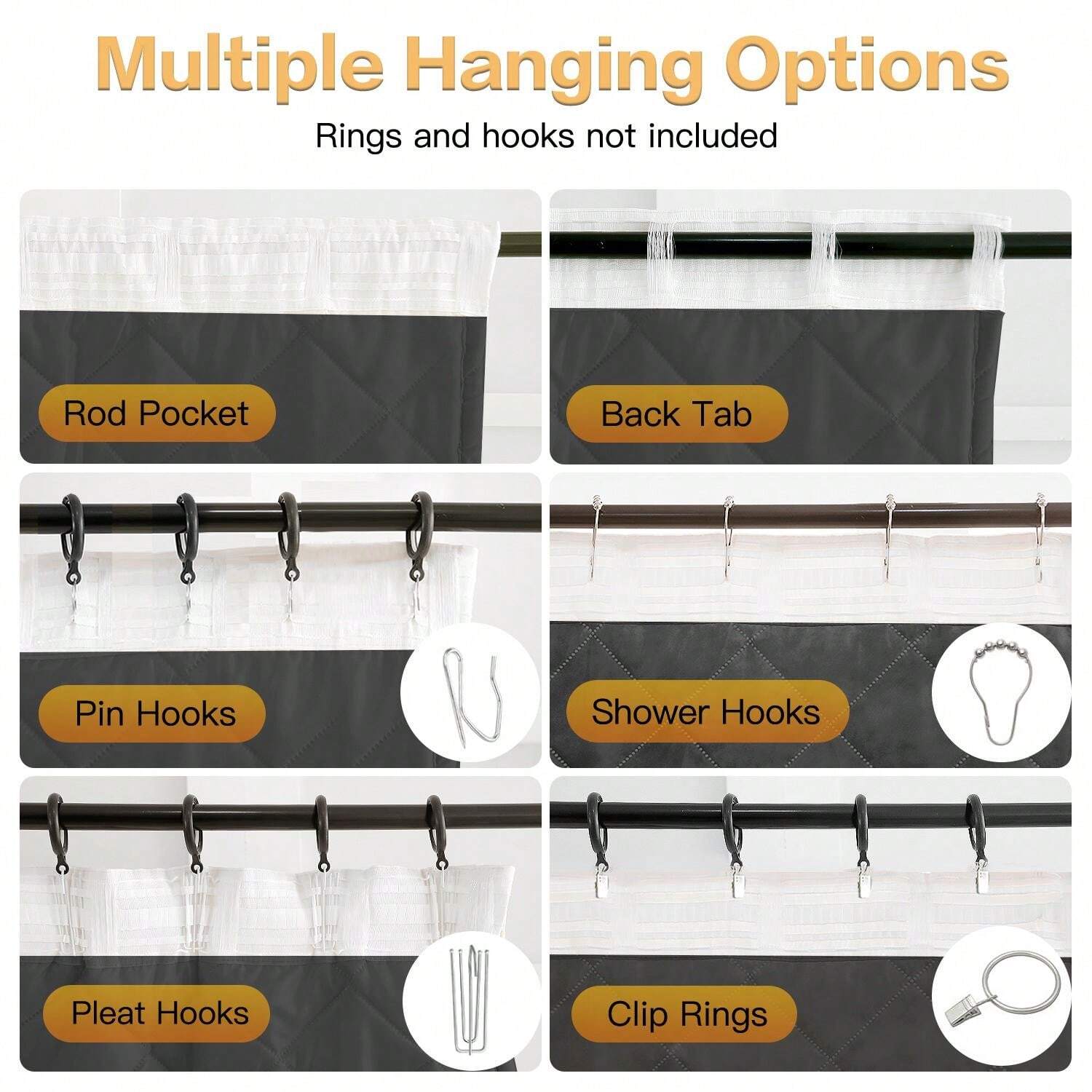 1pc Thick Insulation Curtain, Dark Gray, NonBlackout, Windproof, Cold