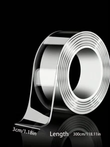 3 件/1 件纳米双面胶带，超粘且透明，适用于墙壁、插座、无损挂钩和其他家用固定装置 - 彩色 - 查看 2