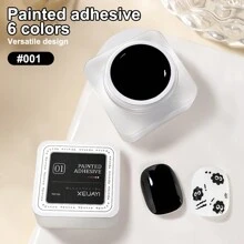 6g Black And White 3D Painted Gel Nail Pull Glue,All Colors Can Be Modulated,Nail Art Gel Liner Painting Polish, Suitable For DIY Nail Art Design - 彩色 - 查看 5