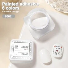 6g Black And White 3D Painted Gel Nail Pull Glue,All Colors Can Be Modulated,Nail Art Gel Liner Painting Polish, Suitable For DIY Nail Art Design - 彩色 - 查看 6