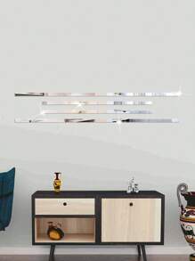 10 piezas de pegatinas de pared de rayas de espejo acrílico, decoración adhesiva extraíble DIY para sala de estar, dormitorio, comedor, baño, alquiler y dormitorio, decoración de pared creativa moderna, pegatinas, decoración de pared, vinilo para decoraciones del hogar, artículos de decoración de primavera para renovar su hogar, pegatinas de decoración de ramas