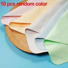10/20/50/100pcs Chamois Glasses Cleaner, Jewelry Care Wipe Cloth, Microfiber Cleaning Cloth For Glasses, Cloth Lens Phone Screen Cleaning Wipes(Random Color)