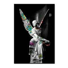 1pc Tượng David thời Phục Hưng của Michelangelo Tranh Canvas Nghệ Thuật Graffiti Tượng Điêu Khắc Thiên Thần Nghệ Thuật Pop Poster Trang Trí Nhà Tranh Treo Tường Không Khung - Nhiều màu - Xem 4