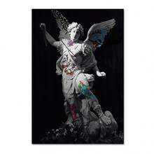 1pc Tượng David thời Phục Hưng của Michelangelo Tranh Canvas Nghệ Thuật Graffiti Tượng Điêu Khắc Thiên Thần Nghệ Thuật Pop Poster Trang Trí Nhà Tranh Treo Tường Không Khung - Nhiều màu - Xem 5