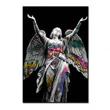 1pc Tượng David thời Phục Hưng của Michelangelo Tranh Canvas Nghệ Thuật Graffiti Tượng Điêu Khắc Thiên Thần Nghệ Thuật Pop Poster Trang Trí Nhà Tranh Treo Tường Không Khung - Nhiều màu - Xem 6
