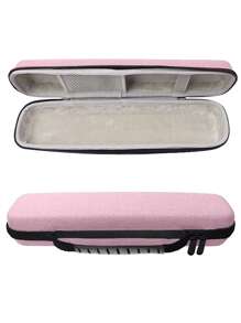 1pc Curling Iron Portable Storage Box Straight Hair Comb Portable Storage Bag, Hard Eva Curling Iron Storage Box Travel Storage Box Portable Bag Pressure-Resistant Shock-Proof Perm Clip Packaging Box Hairdresser Storage Bag, Waterproof Styling Curling Iron Accessories Protective Cover, Hair Straightener Storage Bag Curling Iron Packaging Box Perm Storage Bag Portable Hairdressing Tool Storage Bag Makeup Bag Makeup Bags Makeup Organizer Make Up Organizer Makeup Storage Back To School Supplies Make Up Bag - Pink - View 2