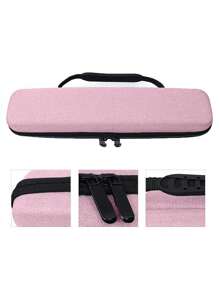 1pc Curling Iron Portable Storage Box Straight Hair Comb Portable Storage Bag, Hard Eva Curling Iron Storage Box Travel Storage Box Portable Bag Pressure-Resistant Shock-Proof Perm Clip Packaging Box Hairdresser Storage Bag, Waterproof Styling Curling Iron Accessories Protective Cover, Hair Straightener Storage Bag Curling Iron Packaging Box Perm Storage Bag Portable Hairdressing Tool Storage Bag Makeup Bag Makeup Bags Makeup Organizer Make Up Organizer Makeup Storage Back To School Supplies Make Up Bag - Pink - View 3