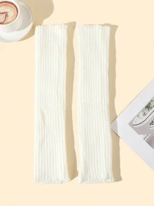 1 双女式可爱日式洛丽塔厚小腿暖腿套，柔软针织暖腿套，适合秋冬季女士配饰 - 常規款 - 查看 2