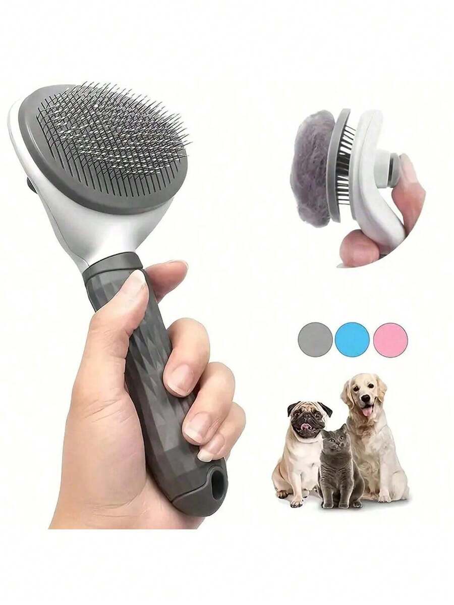 1pc Pet Deshedding Brush, Teddy Grooming Brush, Dog Hair Brush, Cat