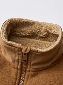 Jaqueta de lã masculina, moletom esportivo casual ao ar livre, estilo simples e moderno de outono e inverno de 2024