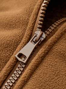 Jaqueta de lã masculina, moletom esportivo casual ao ar livre, estilo simples e moderno de outono e inverno de 2024
