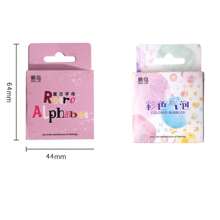 Boxed Stickers Retro Letters Light Retro Hand Tent DIY Material Decorative Self-Adhesive Stickers 52 Pieces Into - Mixing Colors - View 8