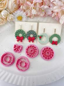 圣诞花环 圣诞节 节日花环 聚合物粘土切割器 圣诞聚合物粘土切割器 浮雕花环 - NO.1 - 查看 7