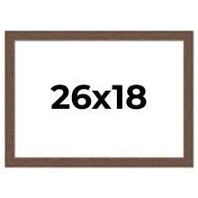 Marco de fotos de madera de granero de 26x18 pulgadas de Custompictureframes.Com con 6 acabados disponibles: gris, marrón, blanco y negro, con protección UV de acrílico - Marrón - Ver 2