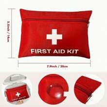 Customized Text Printed Portable First Aid Kit, Epidemic Prevention Health Pack, Household Survival Kit, Outdoor Emergency Mini Medicine Bag, Medical Storage Pouch (Without Accessories And First Aid Tools)