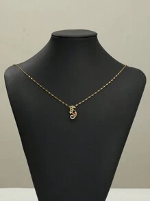1 pieza Collar de tortuga colorida de la serie Ocean, estilo vacacional, material de cobre con circonita, cadena de labios de acero inoxidable, adecuado para mujeres, regalo ideal para parejas
