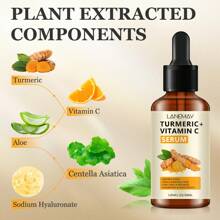 LANEMAY 30ml 姜黄和维生素 C 精华 - 滋润和丰盈肌肤，抚平皱纹 - 面部和颈部抗衰老保湿精华 - 黃色 - 查看 5