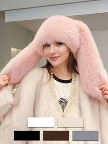 1pc Long Ear Design Cute Funny Hat, Autumn/Winter Accessory For Cold Weather, Warmth, Ear Protection. Suitable For Halloween, Christmas, Music Festivals, Parties, Cosplay, Performance, Outdoor