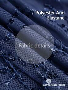 Women's V-Neck Sparkling Sequin Tassel Elegant Evening Party Dress, Formal Dress, For Wedding Guest, Graduation, Dinner - Navy Blue - View 9