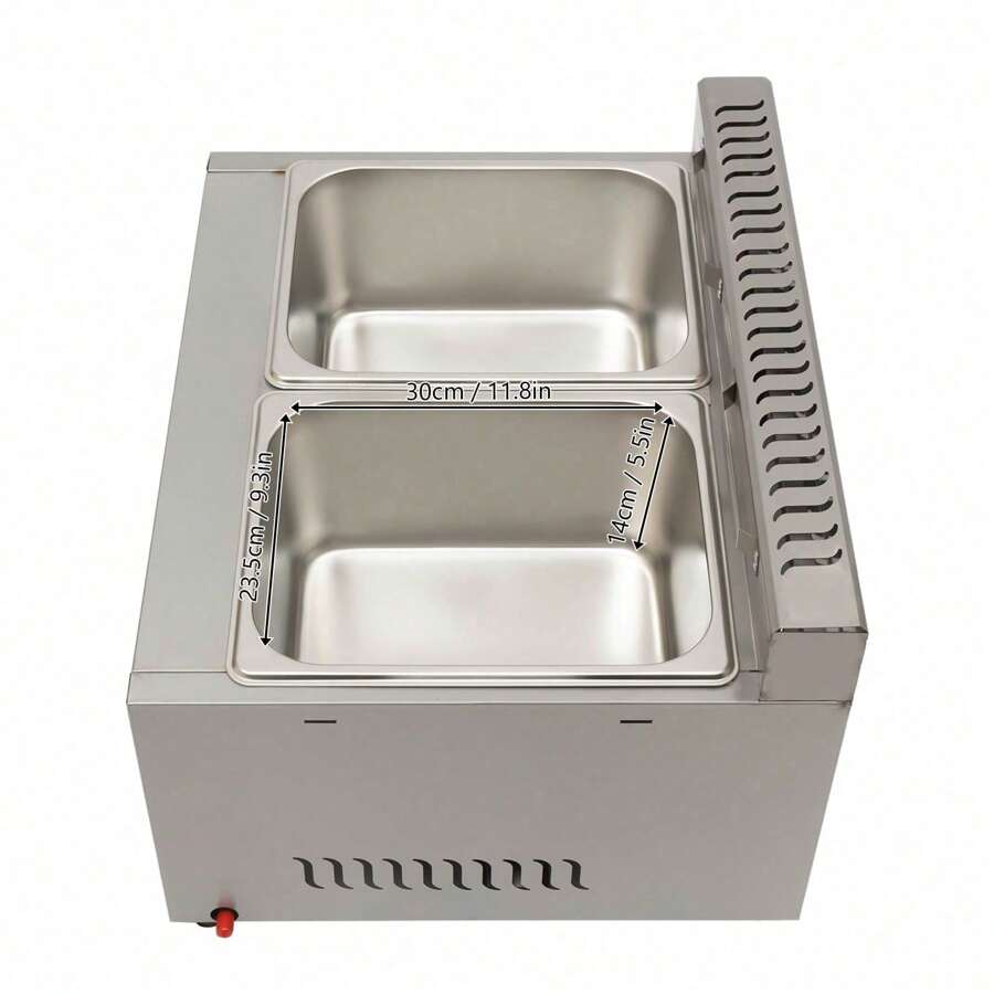 12L Commercial Countertop Gas Fryer 2 Wells Deep Fryer Propane