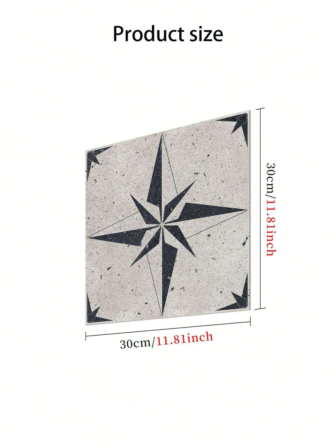 1pc Bathroom Octagon Star Tile Sticker Wall Floor Renovation Home Decor