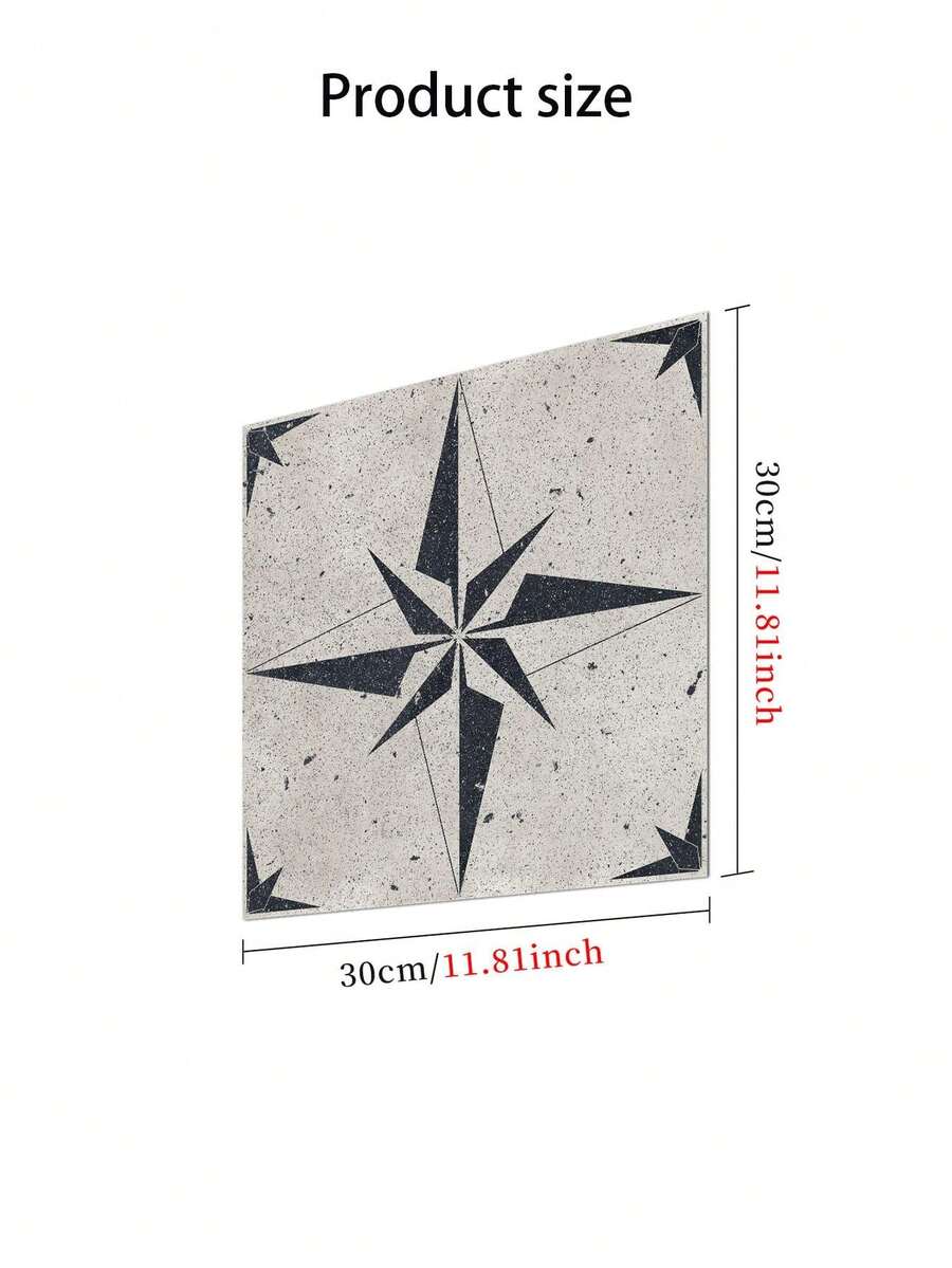 1pc Bathroom Octagon Star Tile Sticker Wall Floor Renovation Home Decor