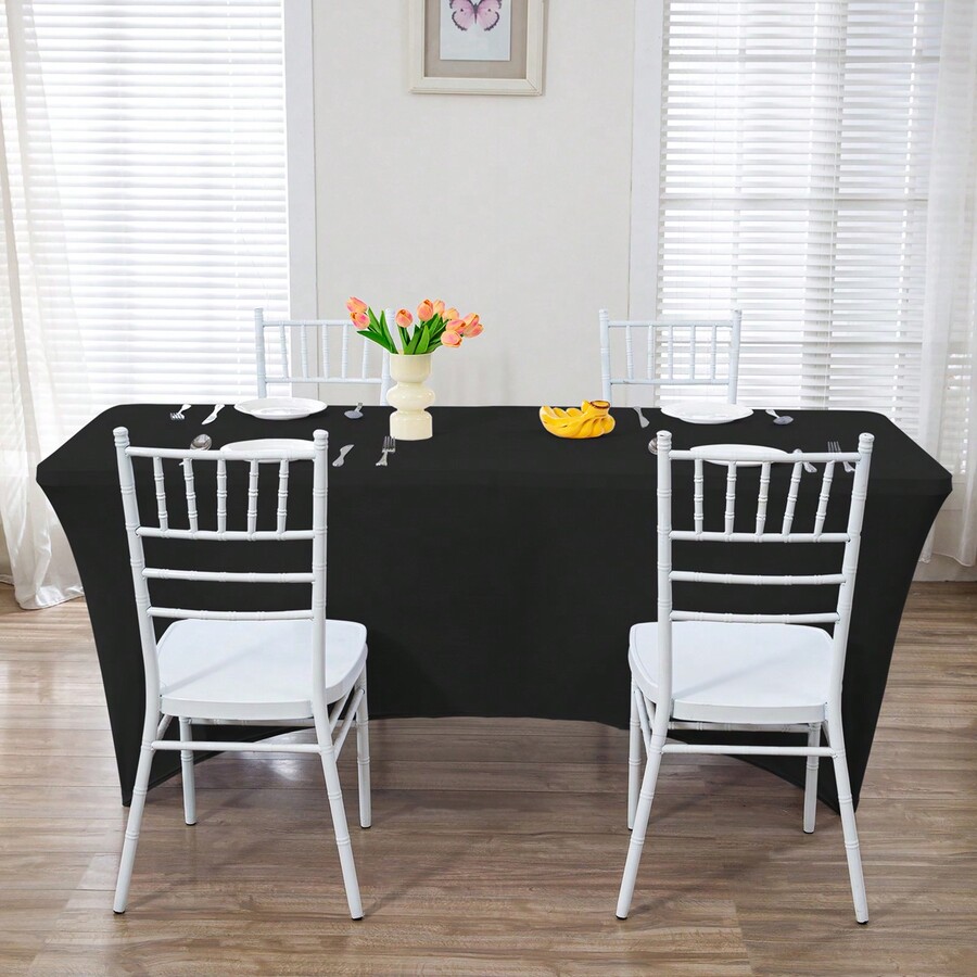 1pc Stretch Spandex Full Coverage Tablecloth, Picnic Table Cover