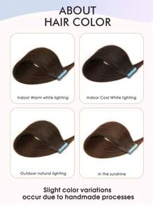 20pcs Tape-In Hair Extensions, Human Hair, #2 Dark Brown, 14-22 Inches, 100% Human Hair, Invisible Tape-In Hair Extensions - S2 - View 9