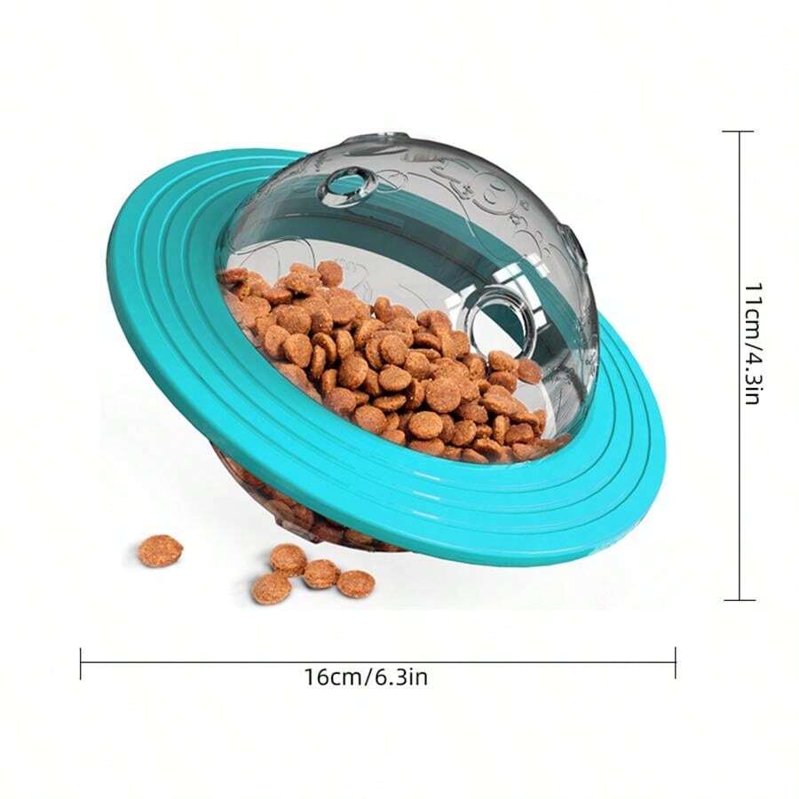 1pc Pet Dog Chew Bite Resistant Feeder Toy, Space Capsule Flyer Shaped
