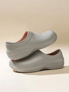 防滑厨师鞋，轻便酒店厨房及医疗保健服务工作防滑耐磨拖鞋 - 灰色 - 查看 7