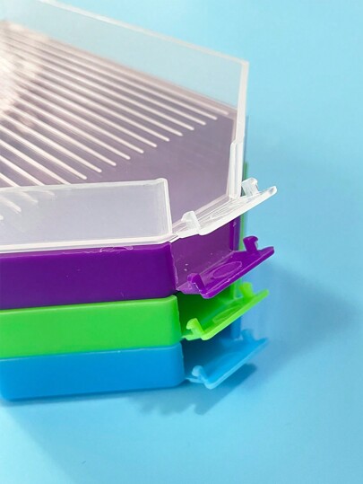 1pc Diamond Painting Flippable Tray / 2-In-1 Diamond Painting Tray With Pen Slot / DIY Diamond Painting Tray Tool Box For Diamond Embroidery, White/Green/Purple/Blue