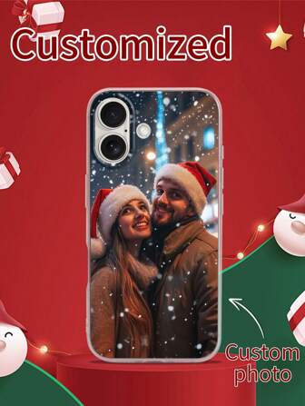 1pc Customized Photo TPU 1.0 Transparent Phone Case Compatible With Iphone 15 Pro Max/IPhone 16 Pro Max/IPhone 17 Air/IPhone 17 Pro Max, S24U/A36/A17, And Other Models