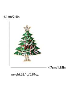 女士精美圣诞树胸针 中性植物别针 多色可选 休闲派对配饰 礼物 - 聖誕樹 - 查看 27
