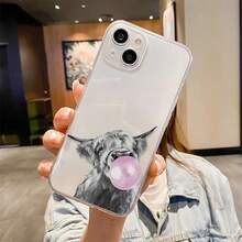 创意公牛透明手机壳兼容 iPhone 15Pro Max/15Pro/15 Plus /15 /14 Pro Max/14 Pro/14 Plus/14/13 Pro Max/13pro/13Mini/13/12Pro Max/12Pro/12Mini/12/11 Pro Max/11 Pro/11/X/XR/XS/XSMax/7/8/7Plus/8Plus - 透明款 - 查看 3
