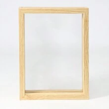 1pc Wood Double-Sided Transparent Photo Frame Stand, Light Wood Color And Dark Wood Color, Thick High-Definition Acrylic Transparent Panel, Suitable For Storing Photos, Plant Specimens, New Desktop Decor Photo Frame Gifts Birthday Graduation - Light Wood Color - View 8